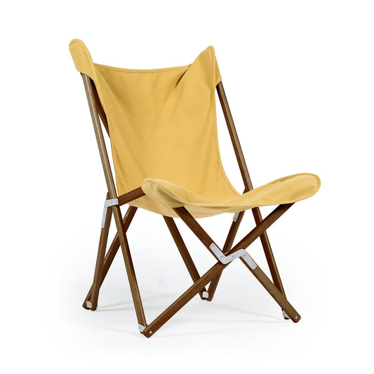 Telami Tripolina chair is the timeless folding chair, like butterfly, the iconic outdoor furniture. Relax on your sofa or on your Tripolina.